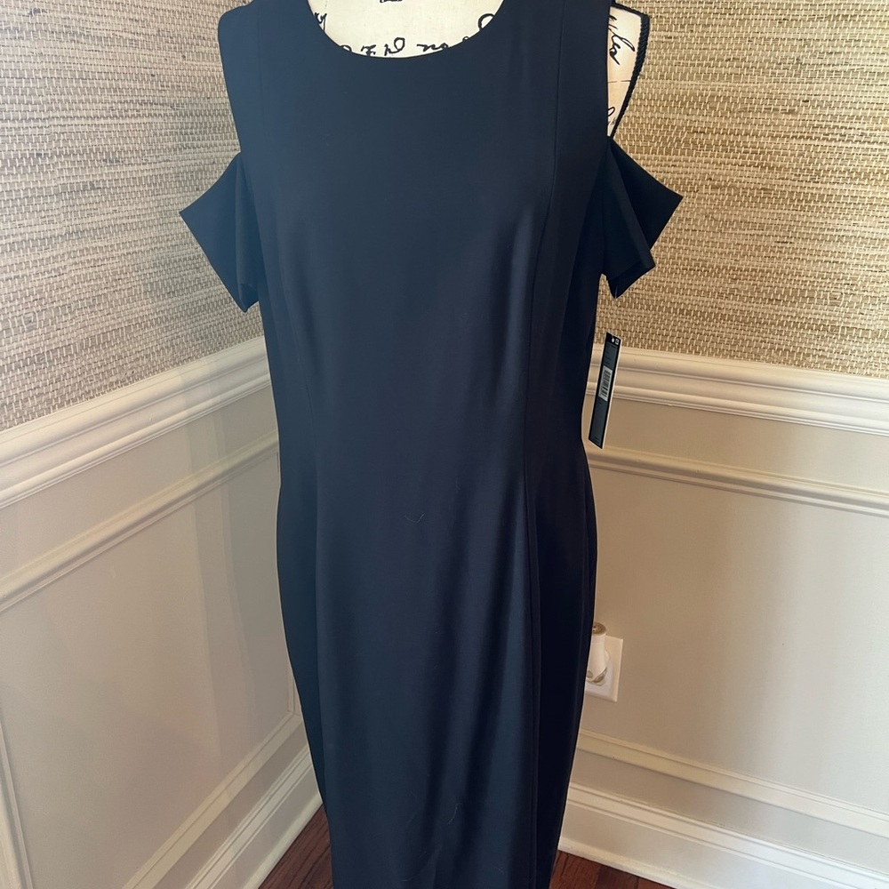 Tahari Black Sheath Dress